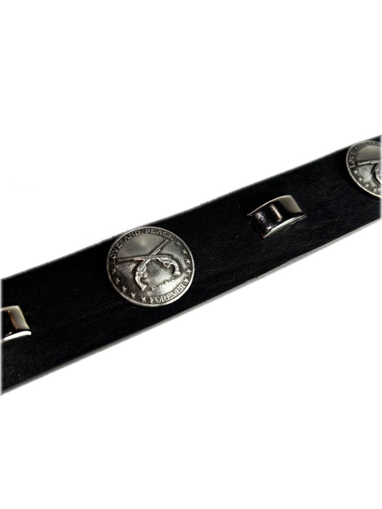 CONCHO LEATHER BELT / レザーベルト / ブラック