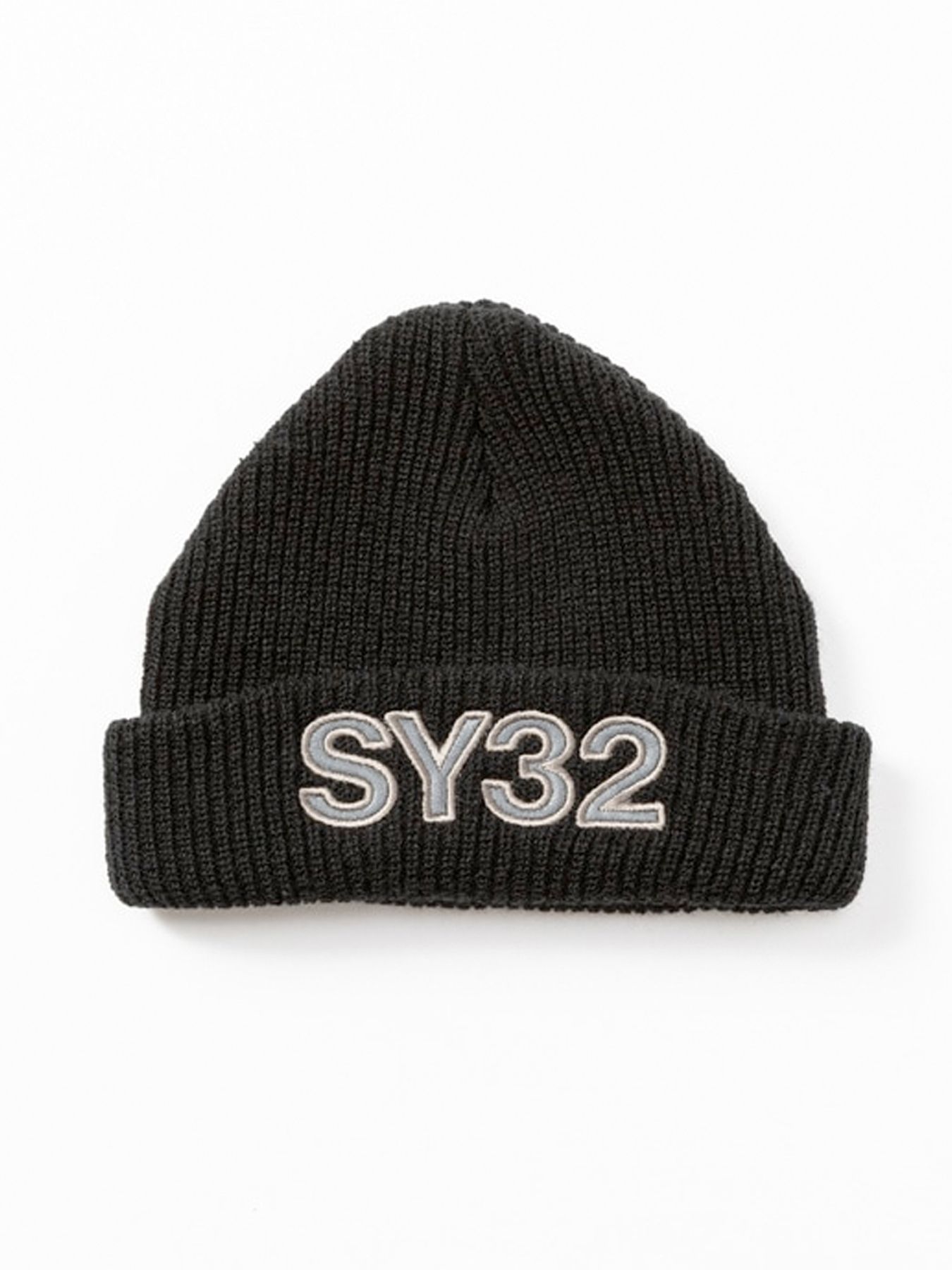 EMBROIDERY KNIT BEANIE / ロゴ刺繍 ニットキャップ / ブラック 【SY32 by SWEET YEARS GOLF】