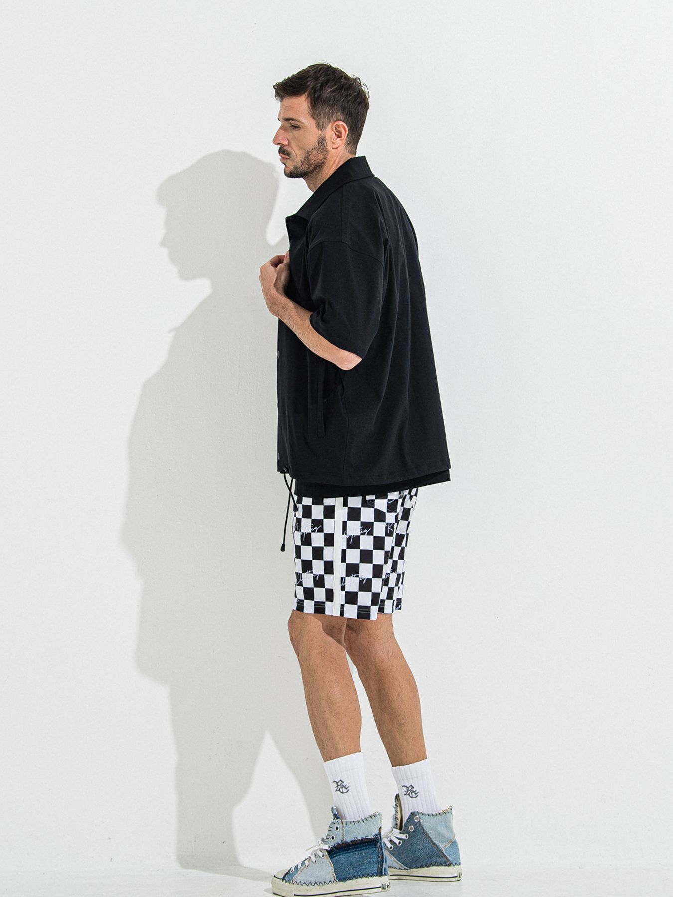 【予約品 】NYLON OVER T /  ナイロンオーバーサイズTシャツ / ブラック