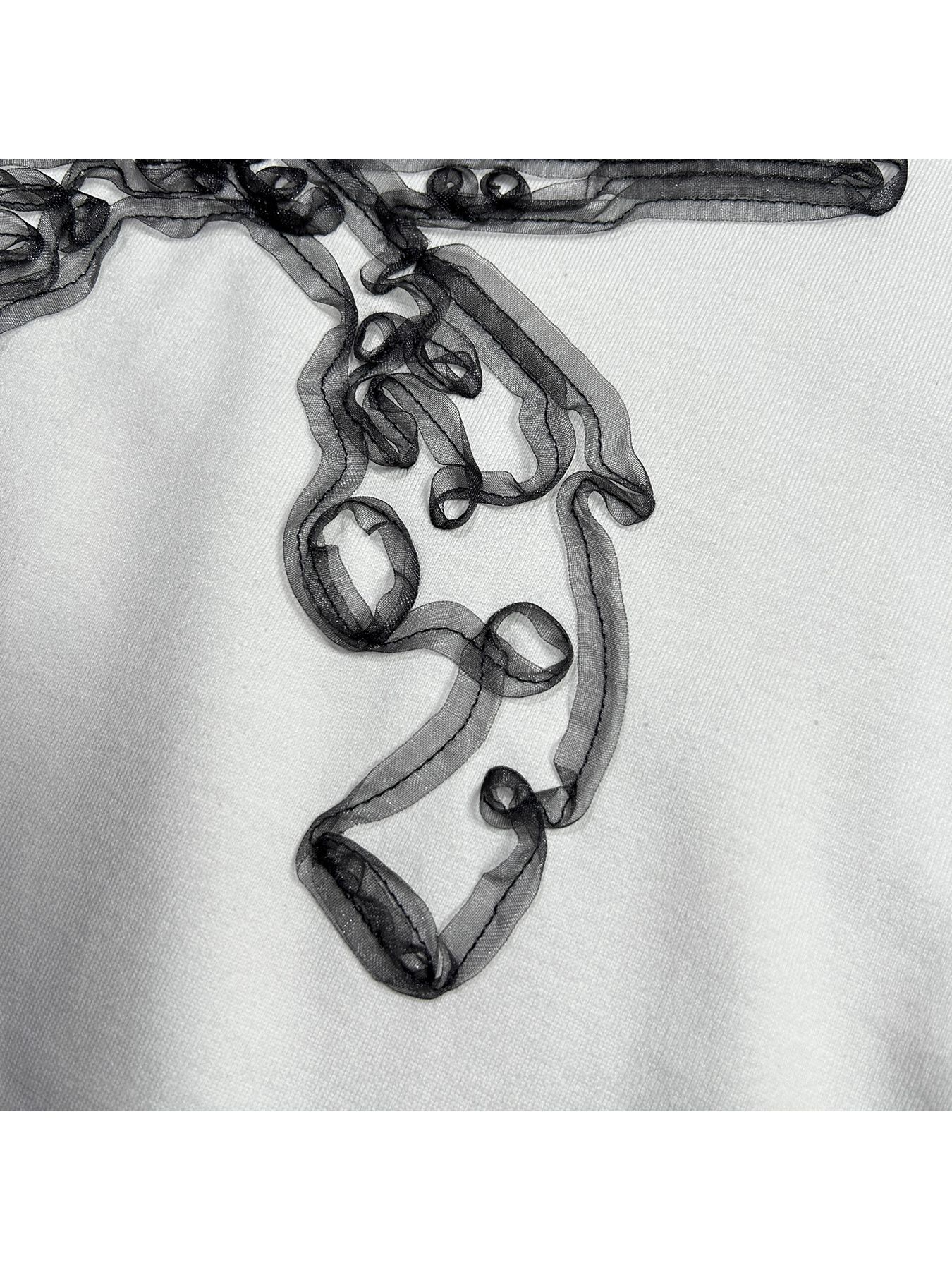 【予約品 8月10日(日) 締切 】WOMENS ORGANDY CROSSGUN T / オーガンジー クロスガン Tシャツ / ホワイト