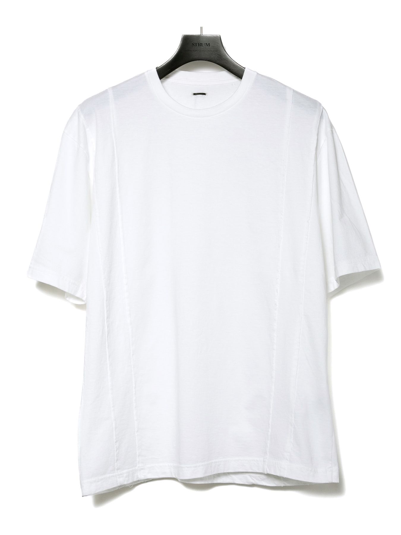 【予約品 9月27日(日) 締切】30/-ナチュラルソフト天竺 クルーネック ハーフスリーブ ワイドTシャツ / WHITE