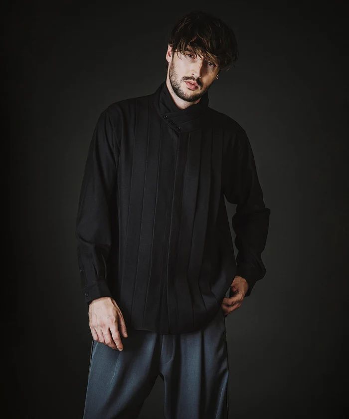 2WAYフライフロントタックシャツ BLACK