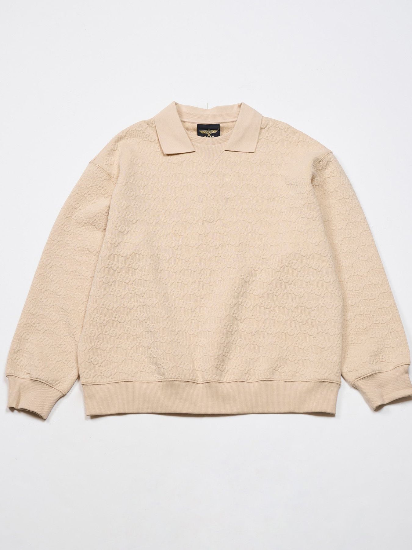 BOY MONOGRAM JACQUARD KNIT / ジャガードニット / カーキ