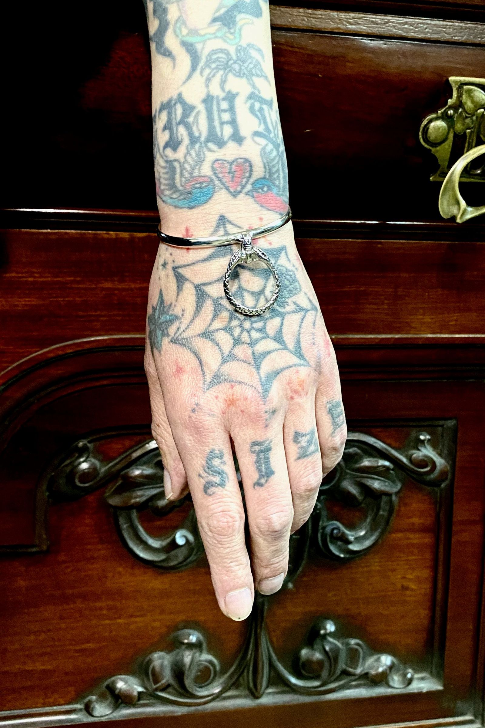 《受注生産》 BANGLE BRACELET [HORSESHOE:SNAKE] バングル 【GOD SIZE】 注文から1~2月間後入荷予定