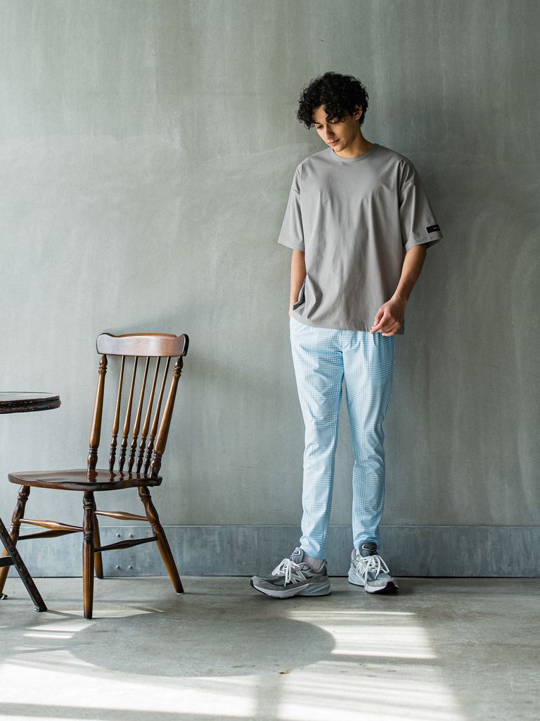 《予約品3月3日18：00締め》 CHRIS EASY TUCK PANTS / イージータックパンツ / グレンチェックサックス