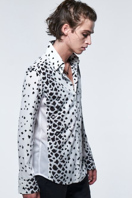 《予約品》 SideRibShirt / ホワイトレオパード 【kiryuyrik】 2023年3月以降入荷予定