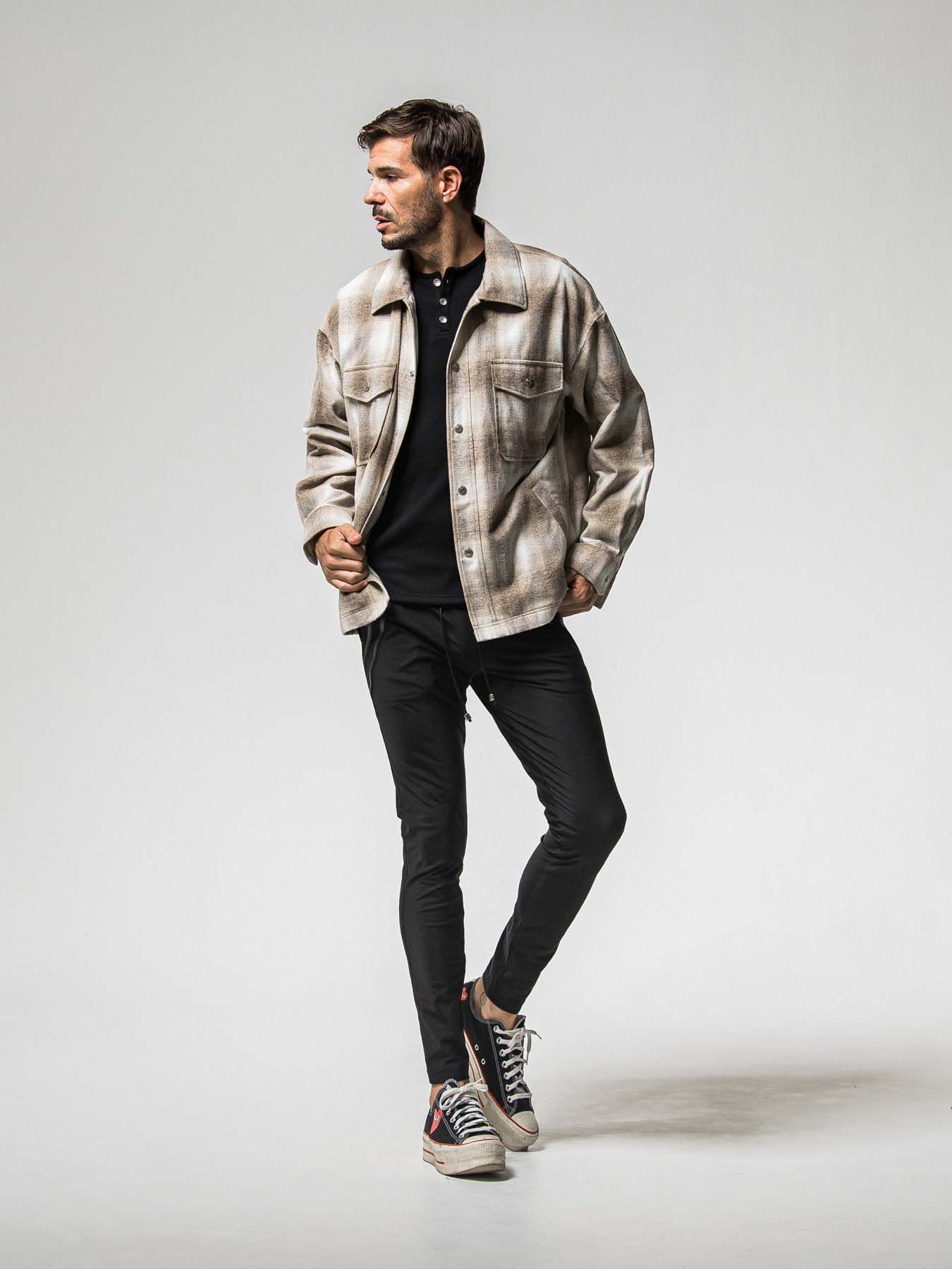 【予約品 8月31日(日) 締切】FLANNEL CHECK JK / フランネルチェック ジャケット / ブラウン