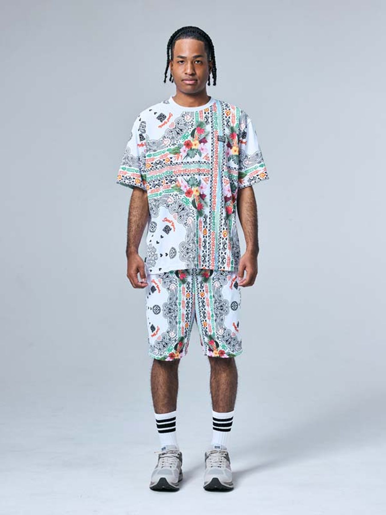 RESORT PAISLEY SHORT PANTS / リゾート ペイズリー ショートパンツ / ブラック【SY32 by SWEET YEARS GOLF】