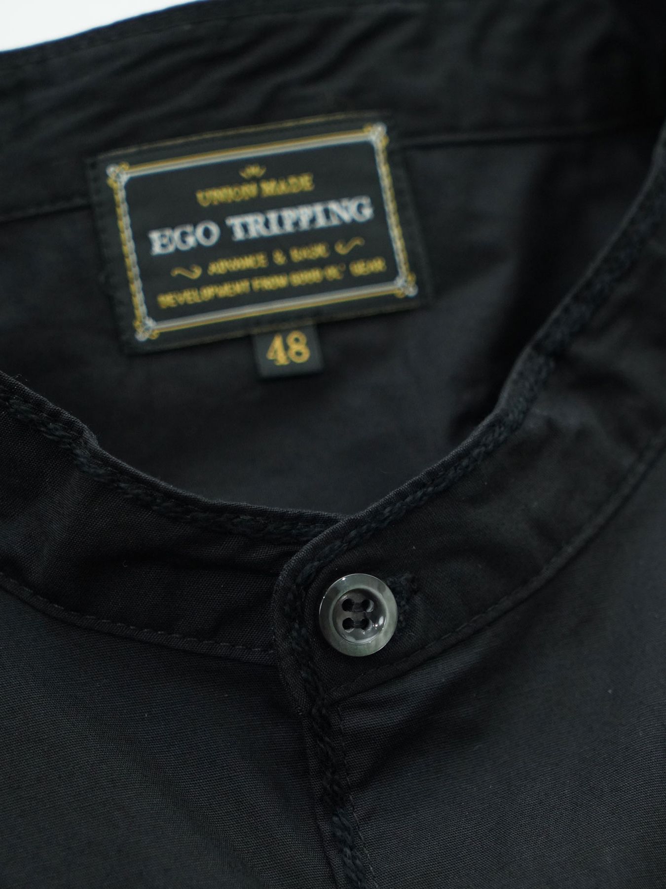 【予約品 11月23日(日) 締切】STITCHSHITS / スタンドカラーシャツ / BLACK