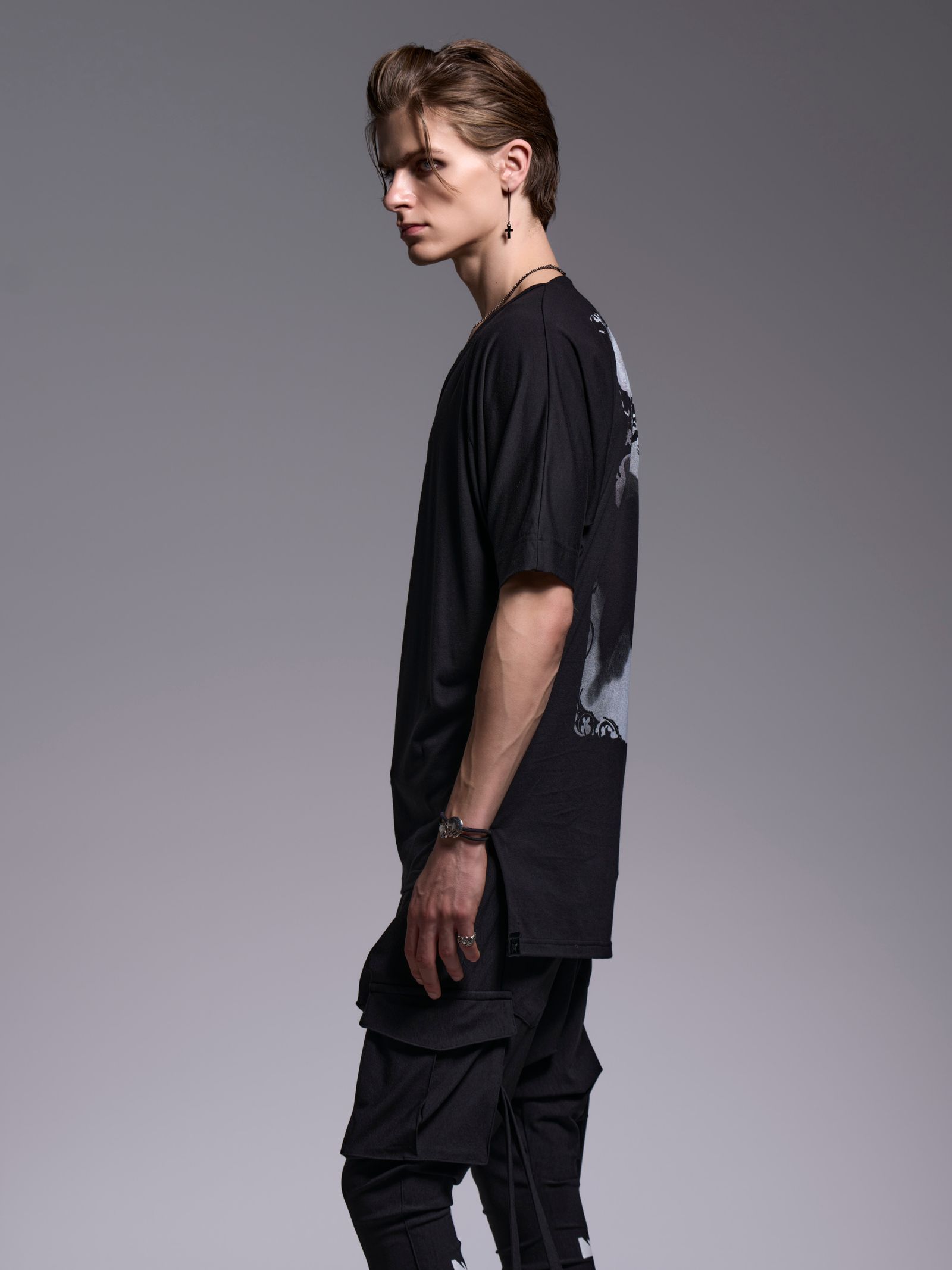 【予約品 1月4日(日) 締切】KIMONO Sleeve-T / 着物スリーブTシャツ / ブラック