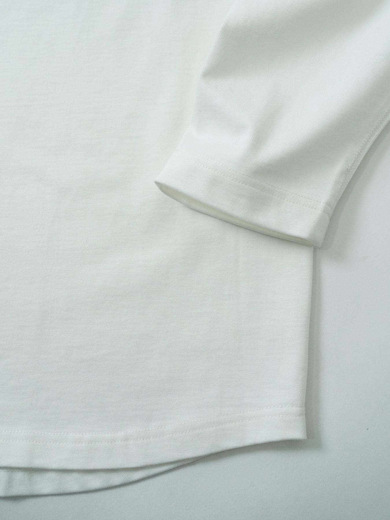 【予約品 5月6日(水) 締切】FLATSEAMME-HENLEY / ヘンリーネックカットソー / ホワイト