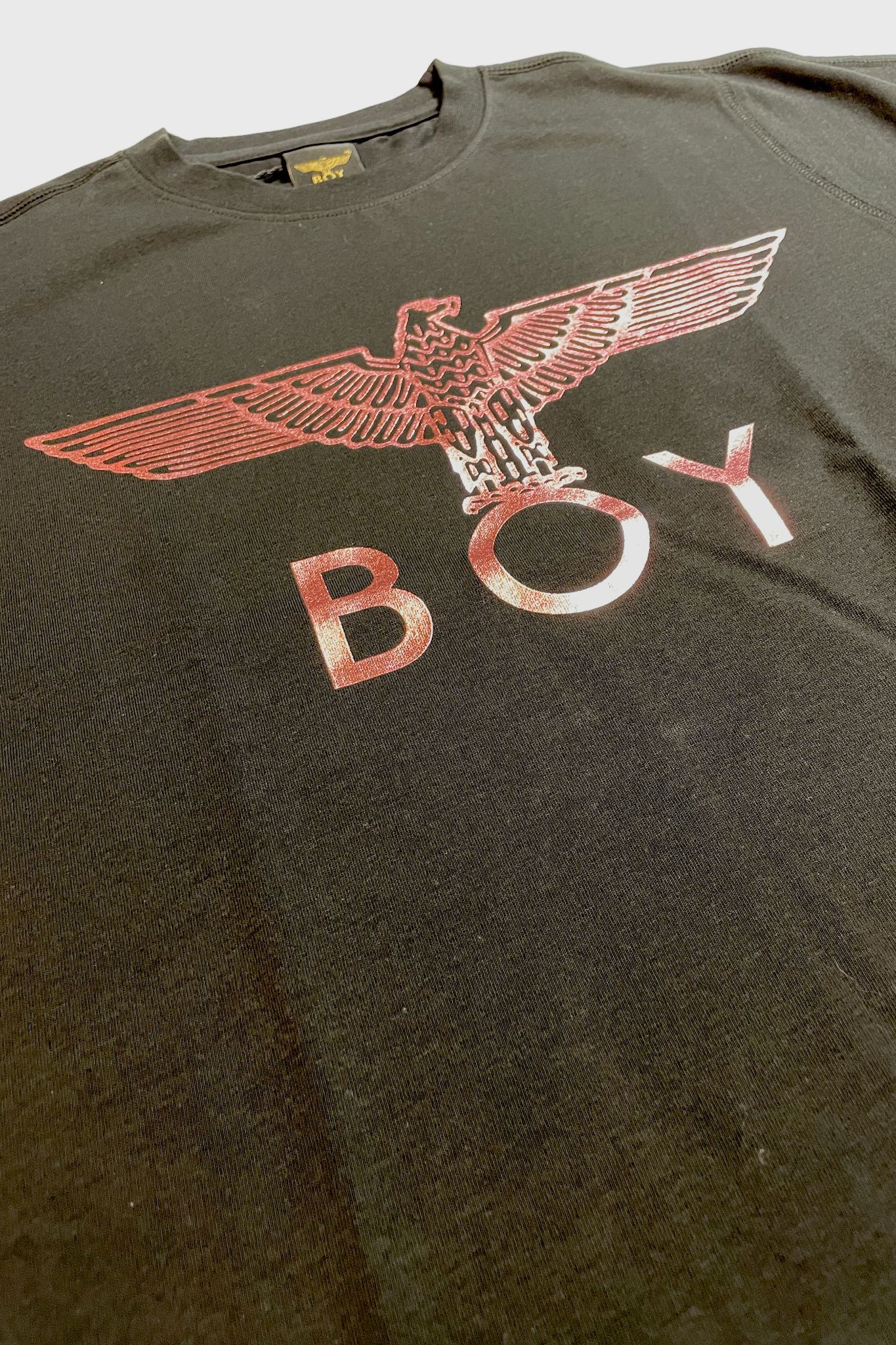 【Kids】 ピンクロゴプリントTシャツ / ブラック  【BOY LONDON】