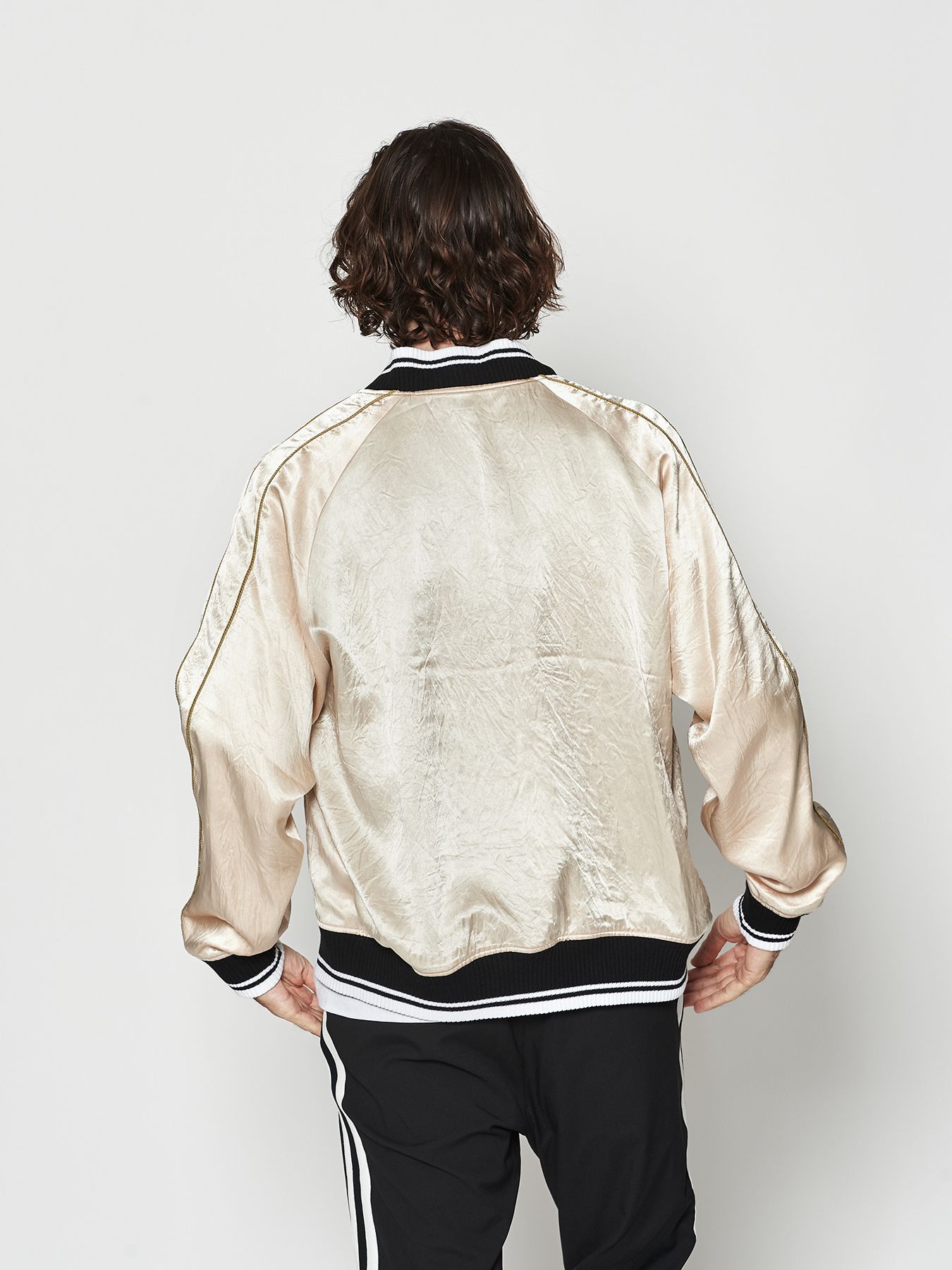 【予約品 10月9日(木) 締切】muta Souvenir Jacket / リバーシブル スーヴェニアジャケット / ブラック【Acanthus × muta MARINE】