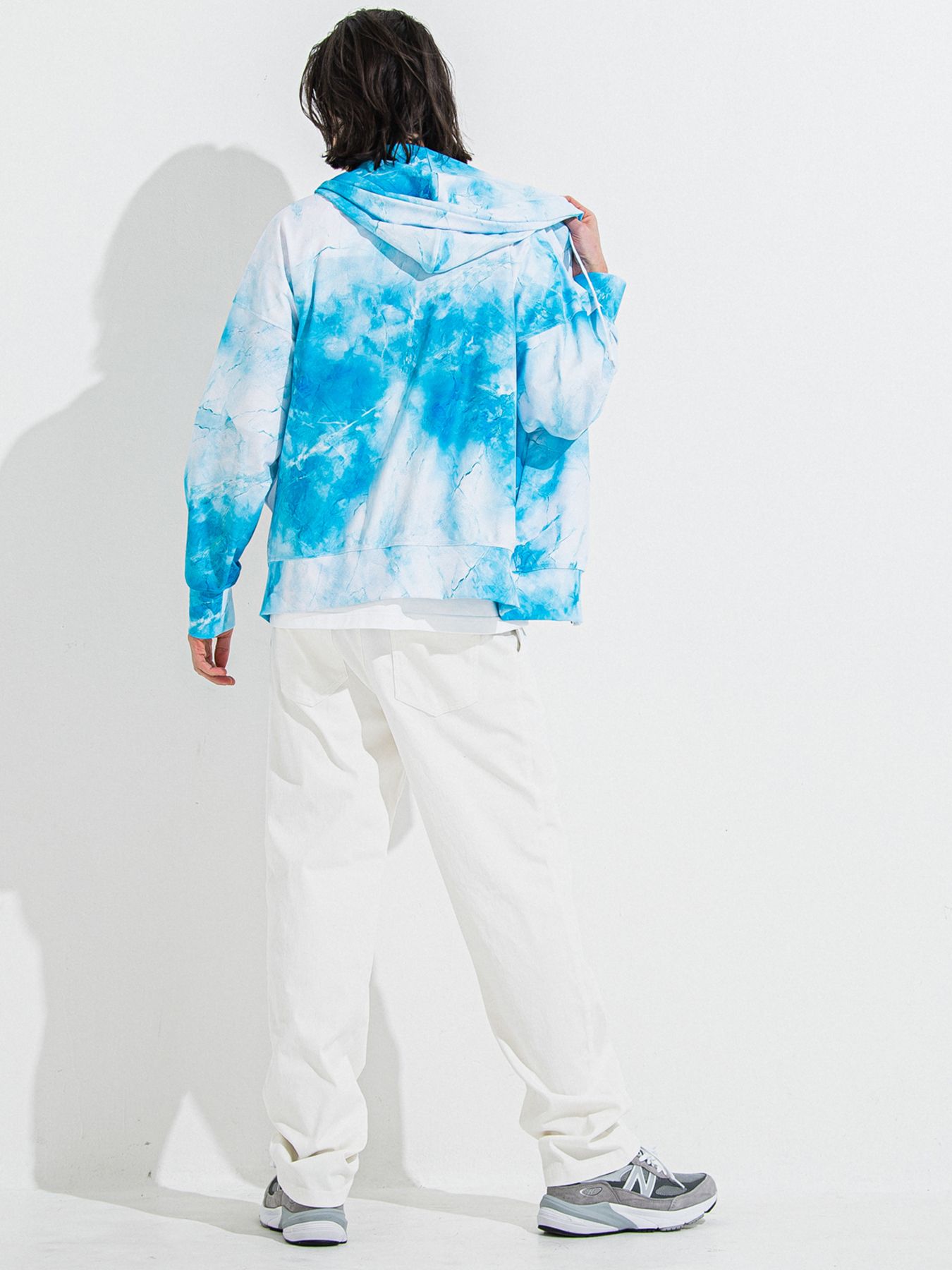 DENIM JERSEY WIDE PT / デニムジャージワイドパンツ / ホワイト