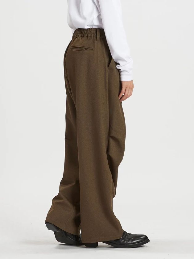 ツータックイージーパラシュートトラウザーズ ブラウン【NOID.】