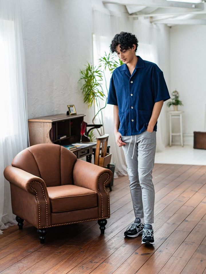 《予約品3月3日18：00締め》 PILE BEACH SHIRTS / パイルシャツ / ネイビー