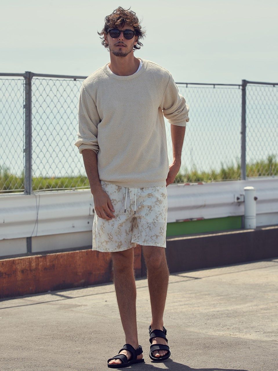 《予約品》 patterned shorts / ショートパンツ / ライトイエロー