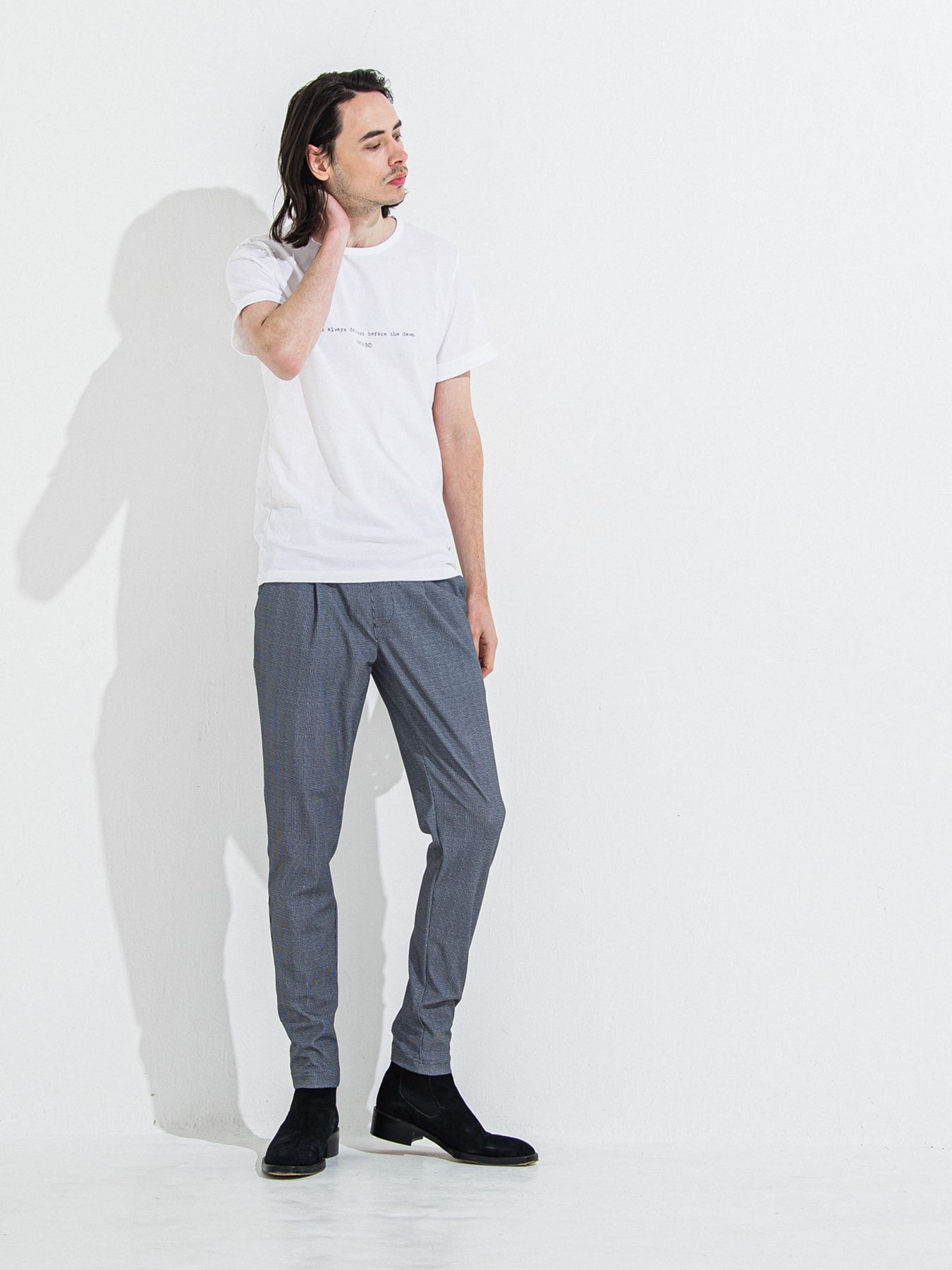 GIZA DAWN ROLL UP TEE / ギザドーンロールアップTシャツ / ホワイト