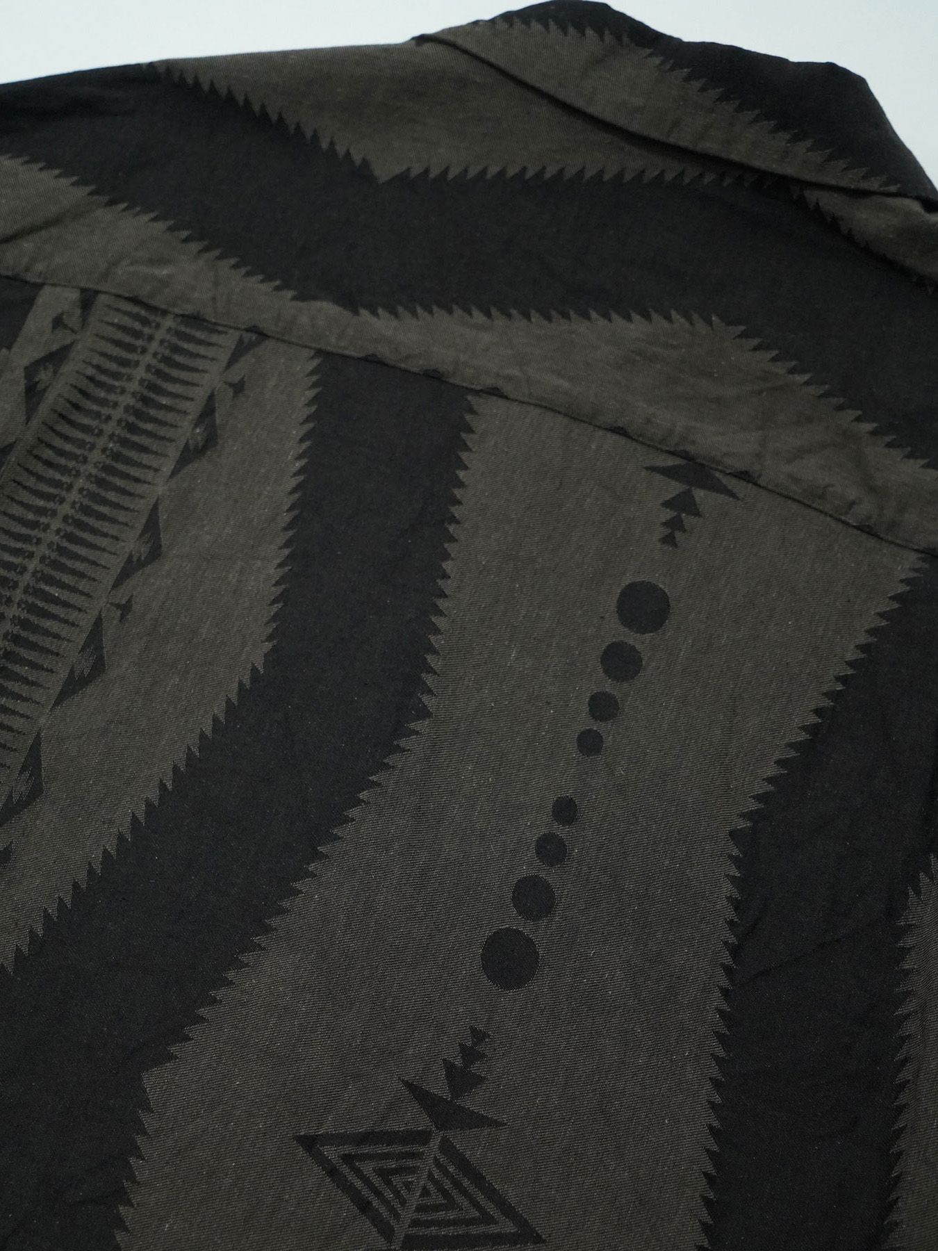 【予約品 6月2日(月) AM10時 締切】FOLKESTRIPE L/S / オーバーシャツ / チャコール×ブラック