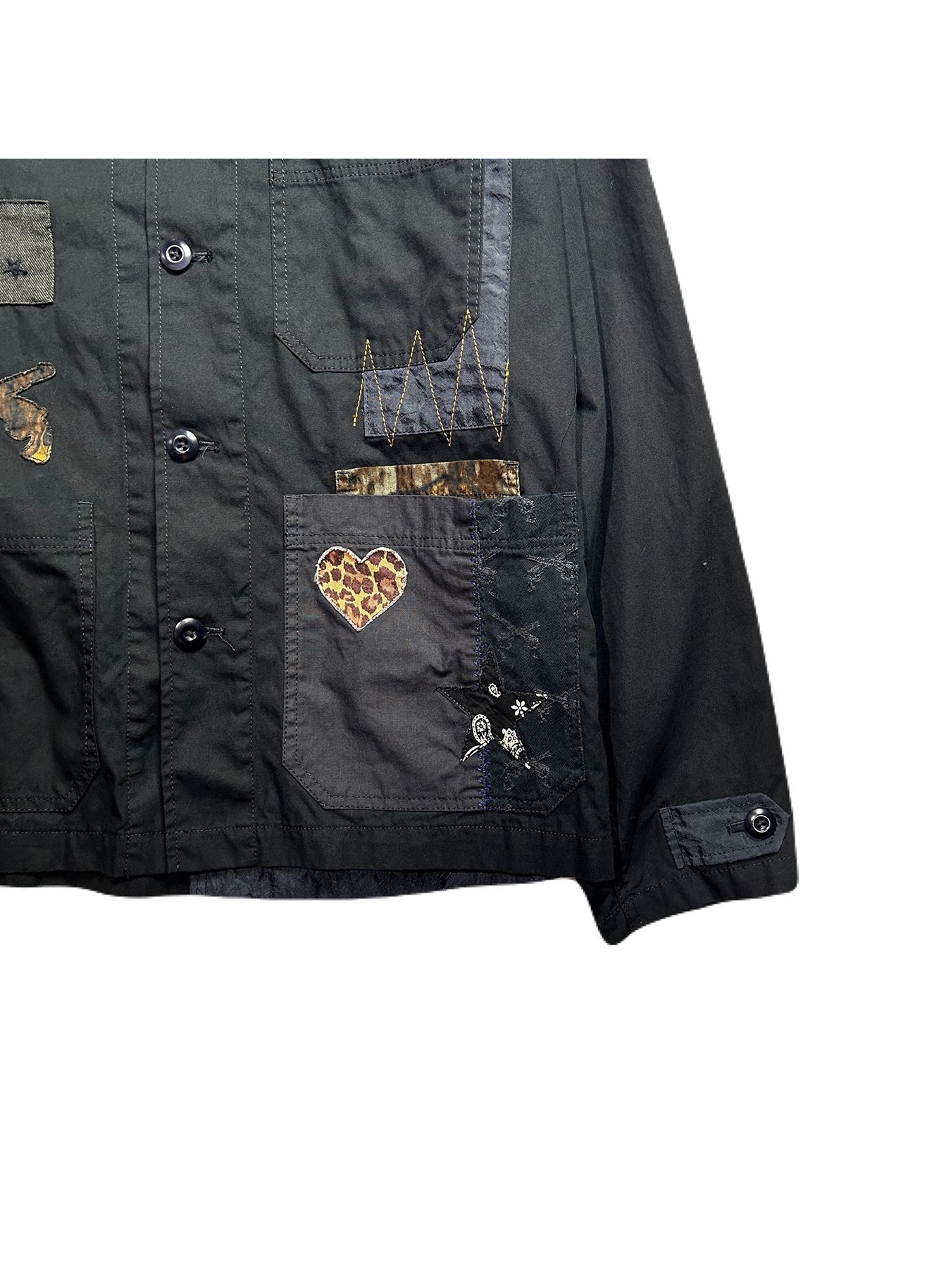 【予約品 8月10日(日) 締切 】PATCH WORK JACKET / パッチワーク ジャケット / ブラック