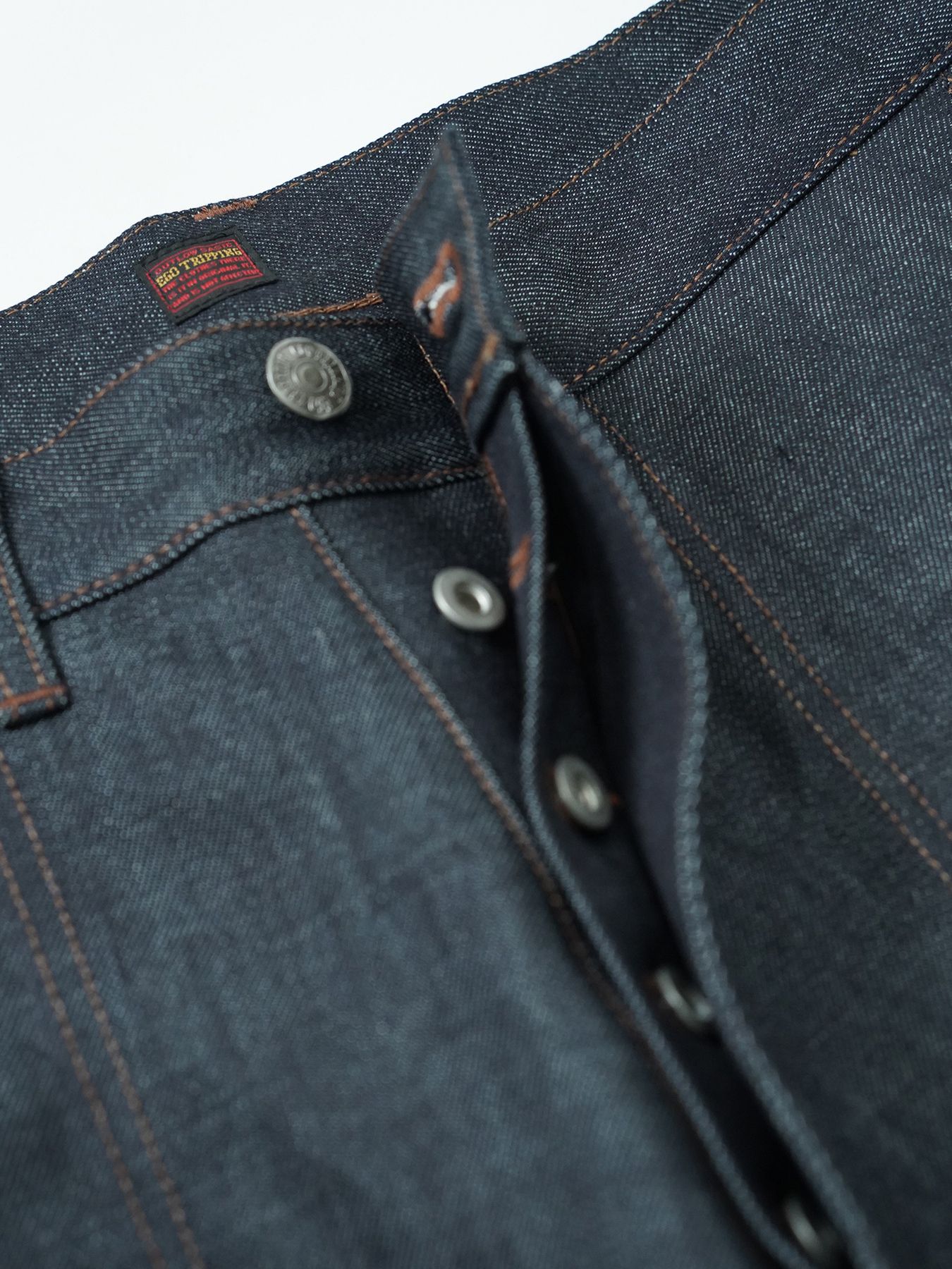 【予約品 5月6日(水) 締切】USN-DENIMTROUSERS / デニムミリタリーパンツ / インディゴ × 金茶ステッチ