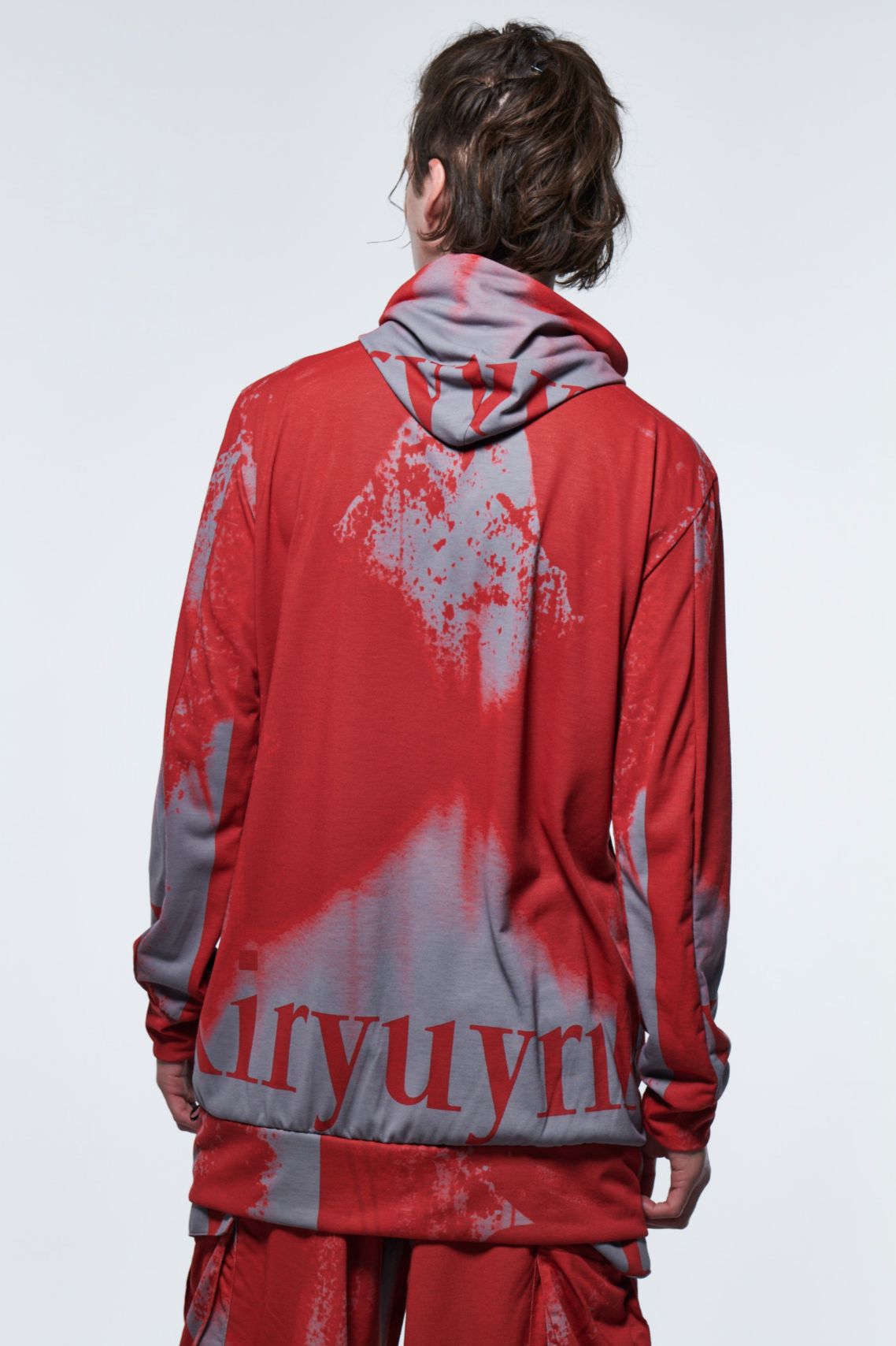 《予約品》 ZippLooseHoodie / レッド＆グレー 【kiryuyrik】 2023年2月以降入荷予定