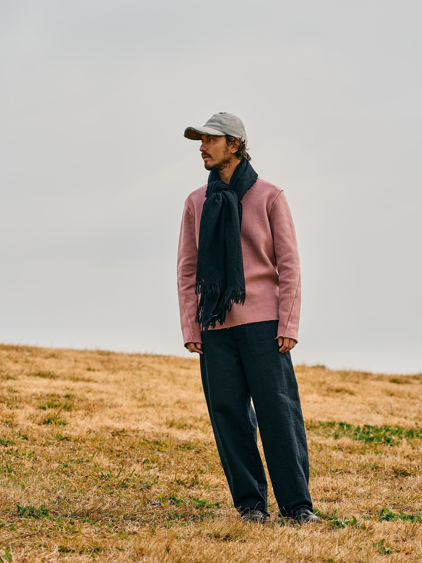 fringe soft stall / ストール / ブラック