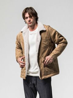 【予約品 】SUEDE FUR CAVER ALL / スウェードファーカバーオール / ブラウン
