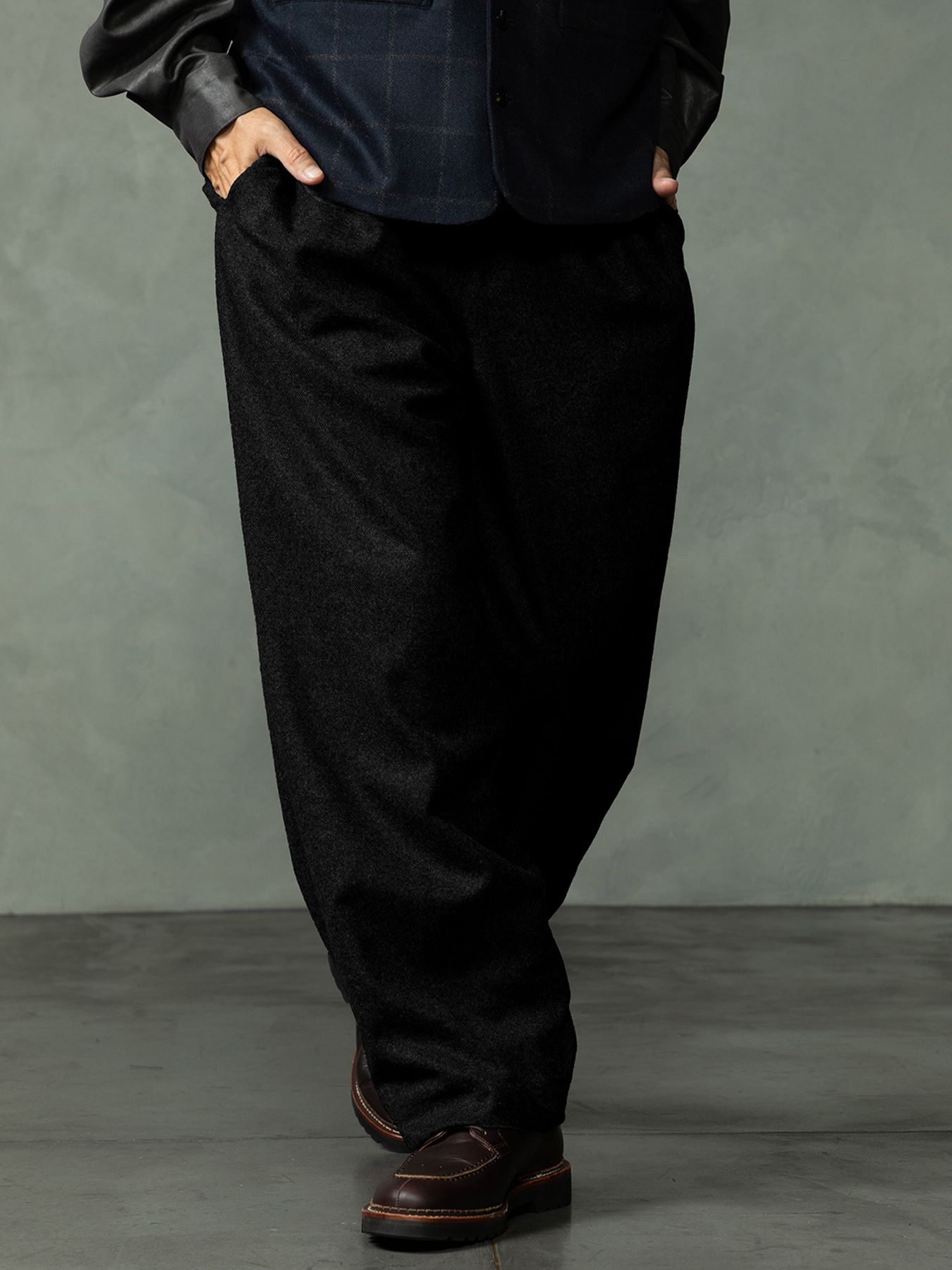 【予約品 7月5日(日) 締切】WOOLBASTE TROUSERS / ウールトラウザーズ / ブラック