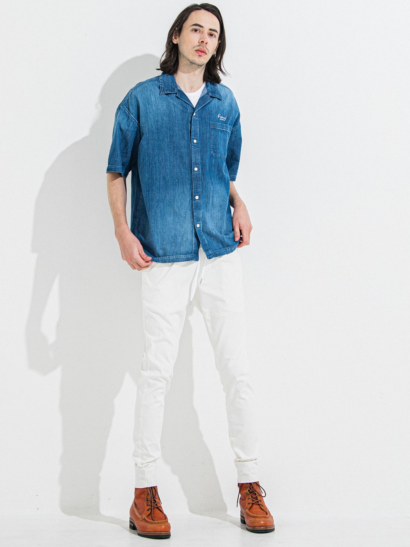 DENIM JERSEY CHRIS EASY TUCK PT / デニムジャージクリスイージータックパンツ / ホワイト