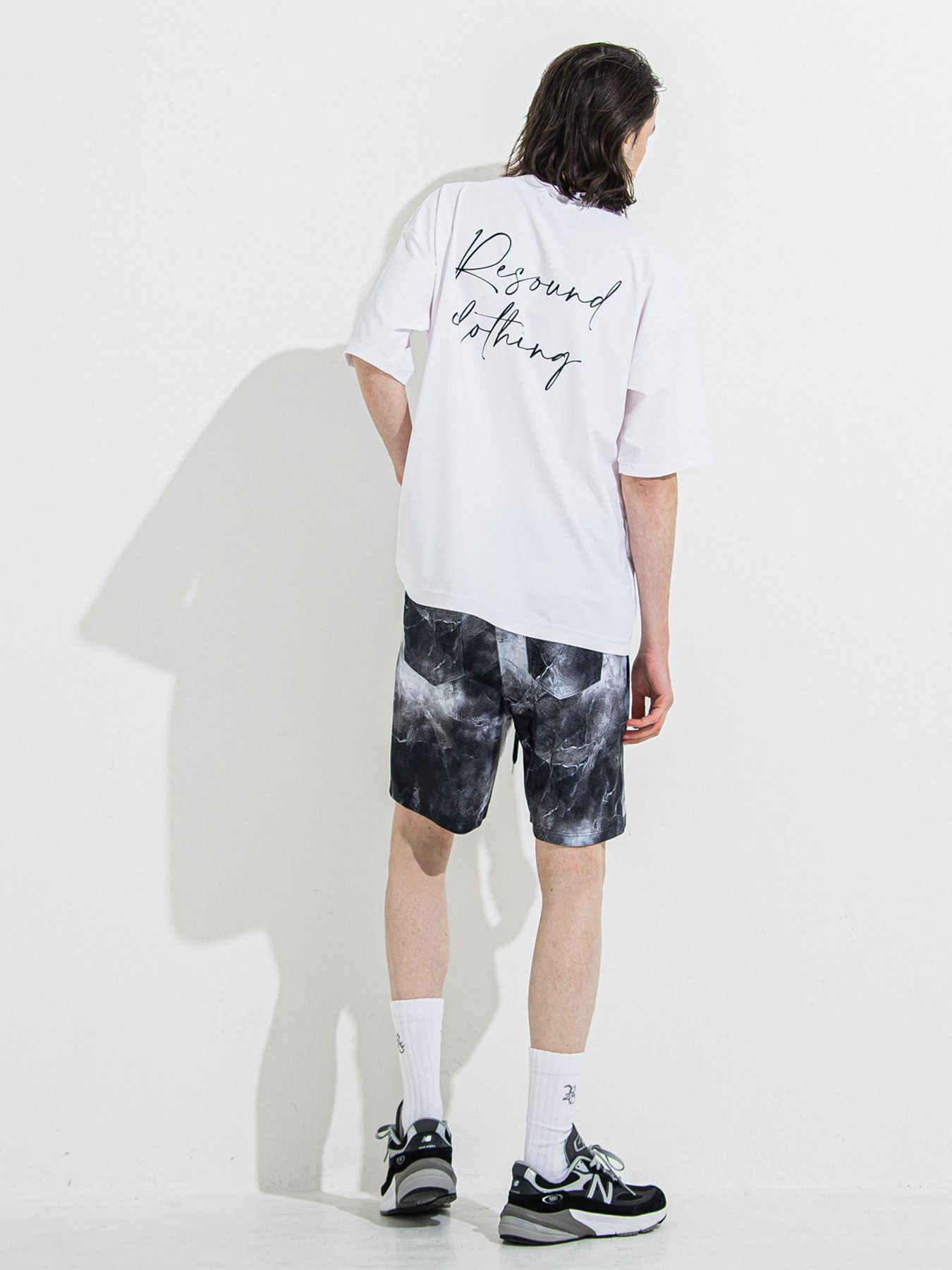 【予約品 】RASH SHORTS / ラッシュガード ショーツ / マーブルブラック