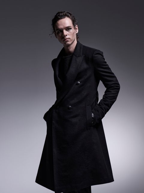 【予約品 7月13日(日) 締切】W-Peaked Coat / ダブルピークドラペル コート / ブラック