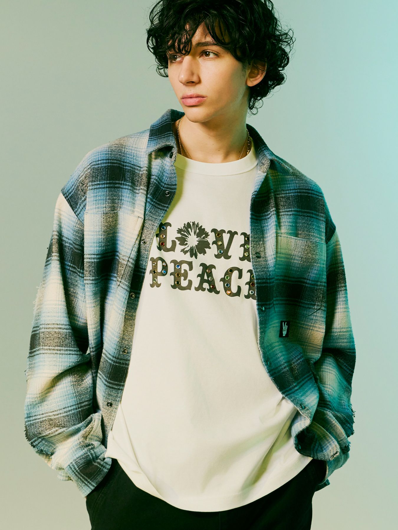 LOVE PEACE STONE T / ラブ ピース ストーン  Tシャツ / ホワイト