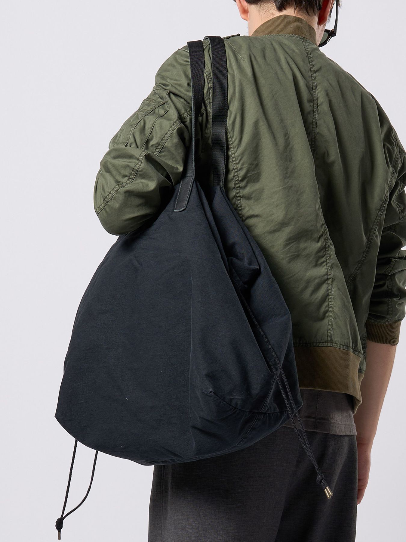 【予約品 9月23日(火) 締切】vintage drawstring tote bag / ヴィンテージ ドローストリング トートバッグ / ブラック