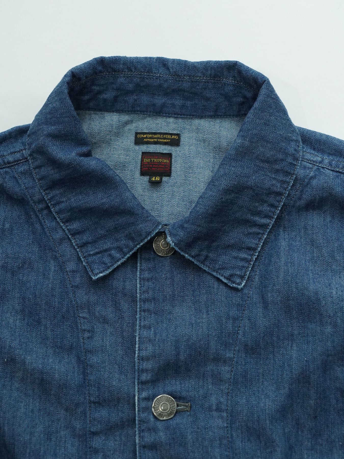 【予約品 10月26日(日) 締切】90sDENIMSHIRTS used / ユーズドデニムオーバーシャツ / INDIGO×NAVY