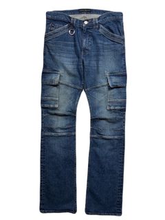 【予約品 8月23日(日) 締切】STRECH DENIM CARGO/P / ブルー