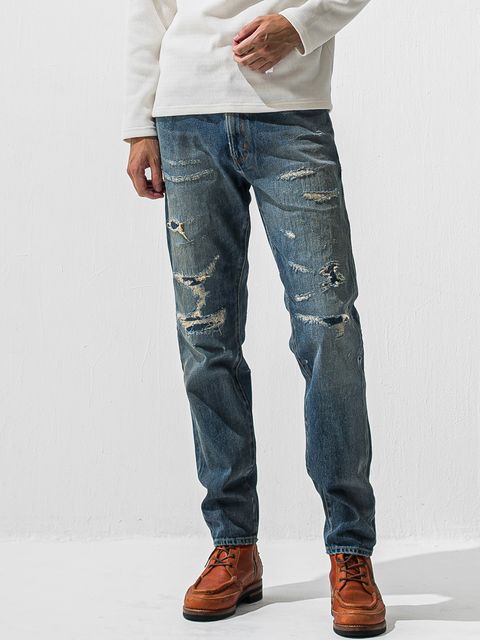 【予約品 9月6日(日) 締切】SCOTT JEANS / ライトオンスヴィンテージジーンズ / インディゴ ユーズド