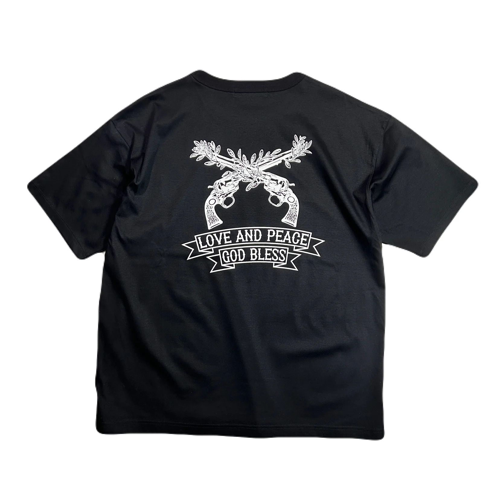 OLIVE TREE CROSSGUN T-SHIRT / BLACK / roarguns