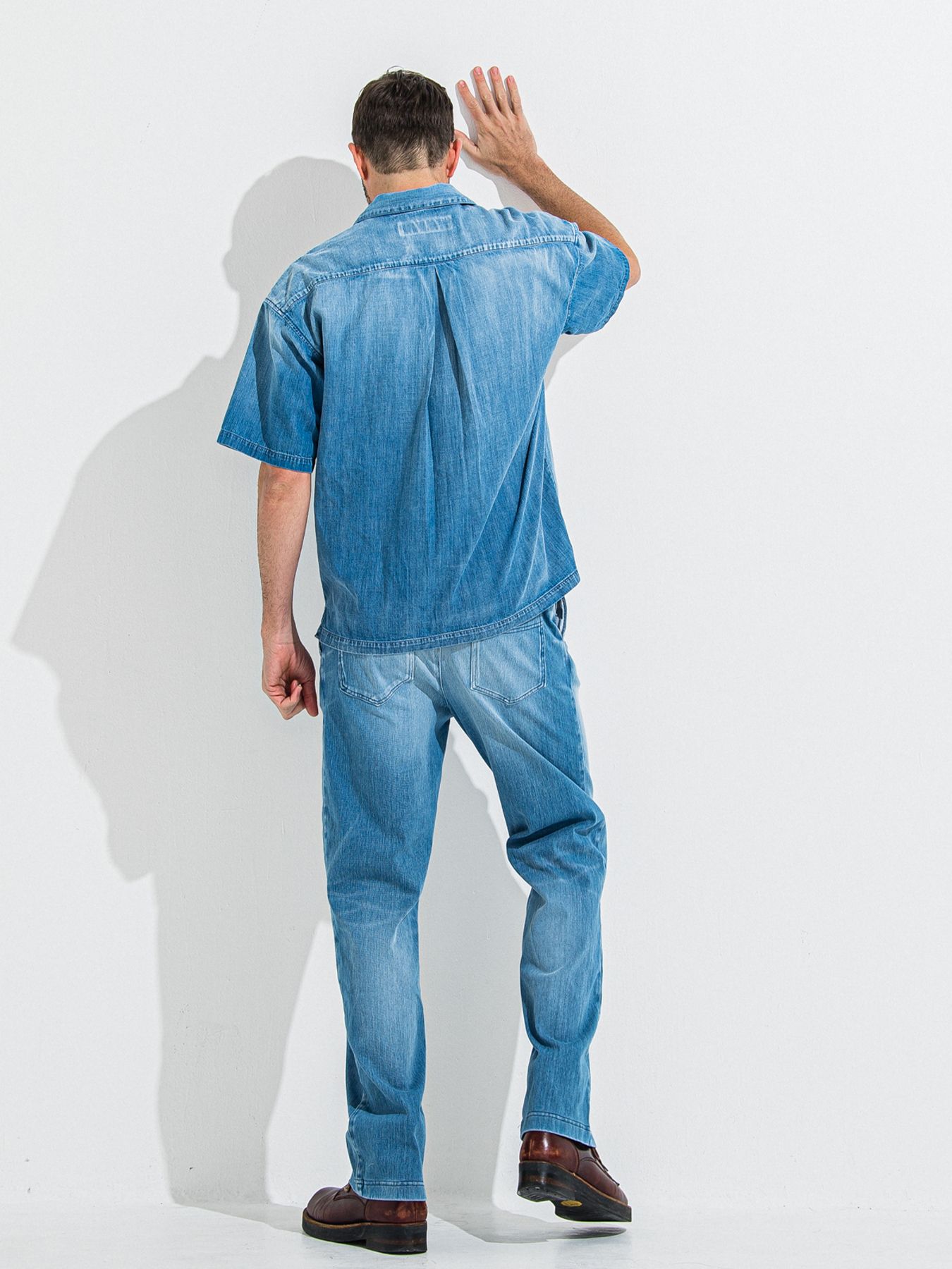 DENIM JERSEY WIDE PT / デニムジャージワイドパンツ / ライトインディゴ