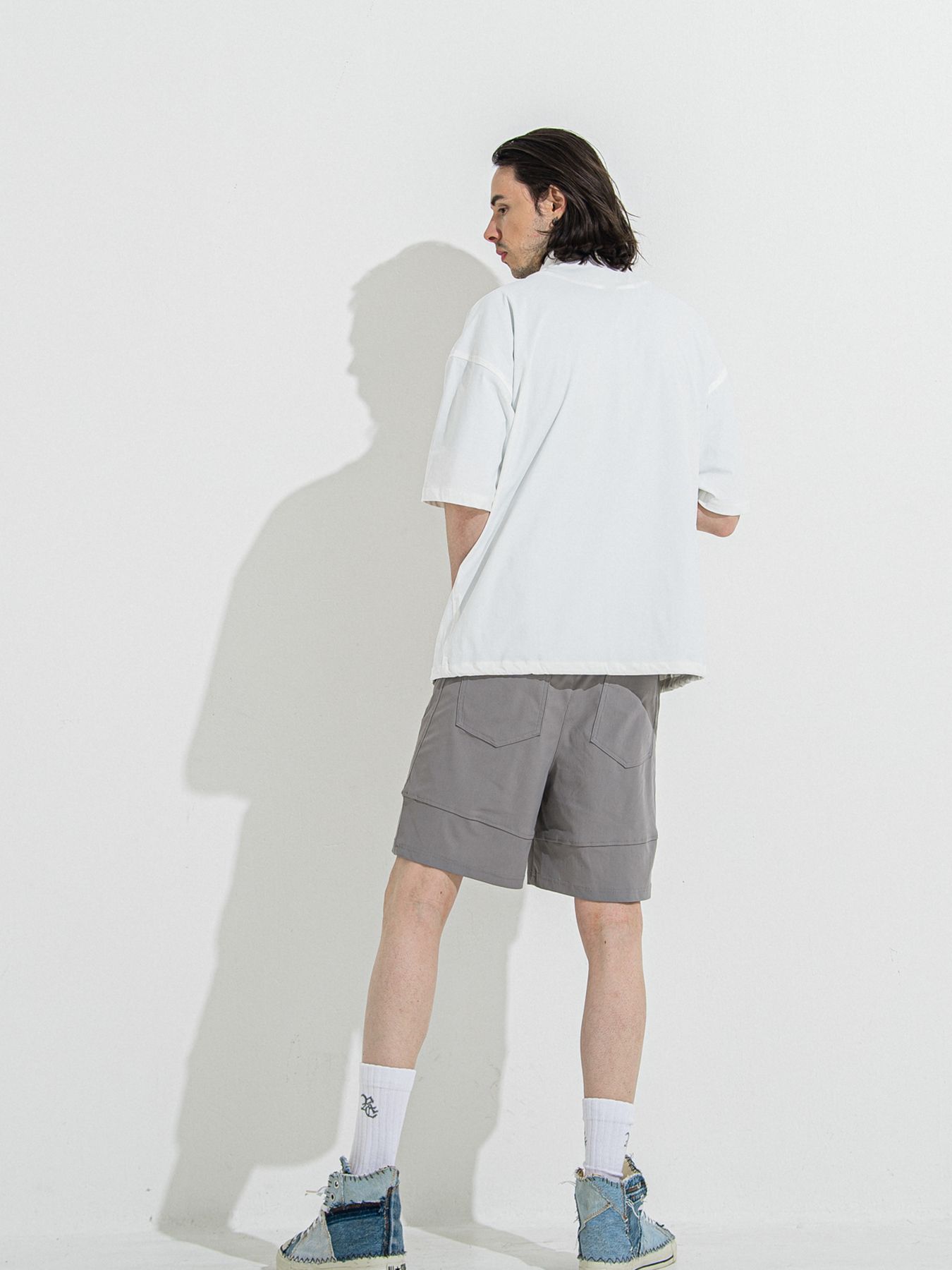 【予約品 】NYLON HALF COACH JACKET / ナイロンハーフコーチジャケット / ホワイト