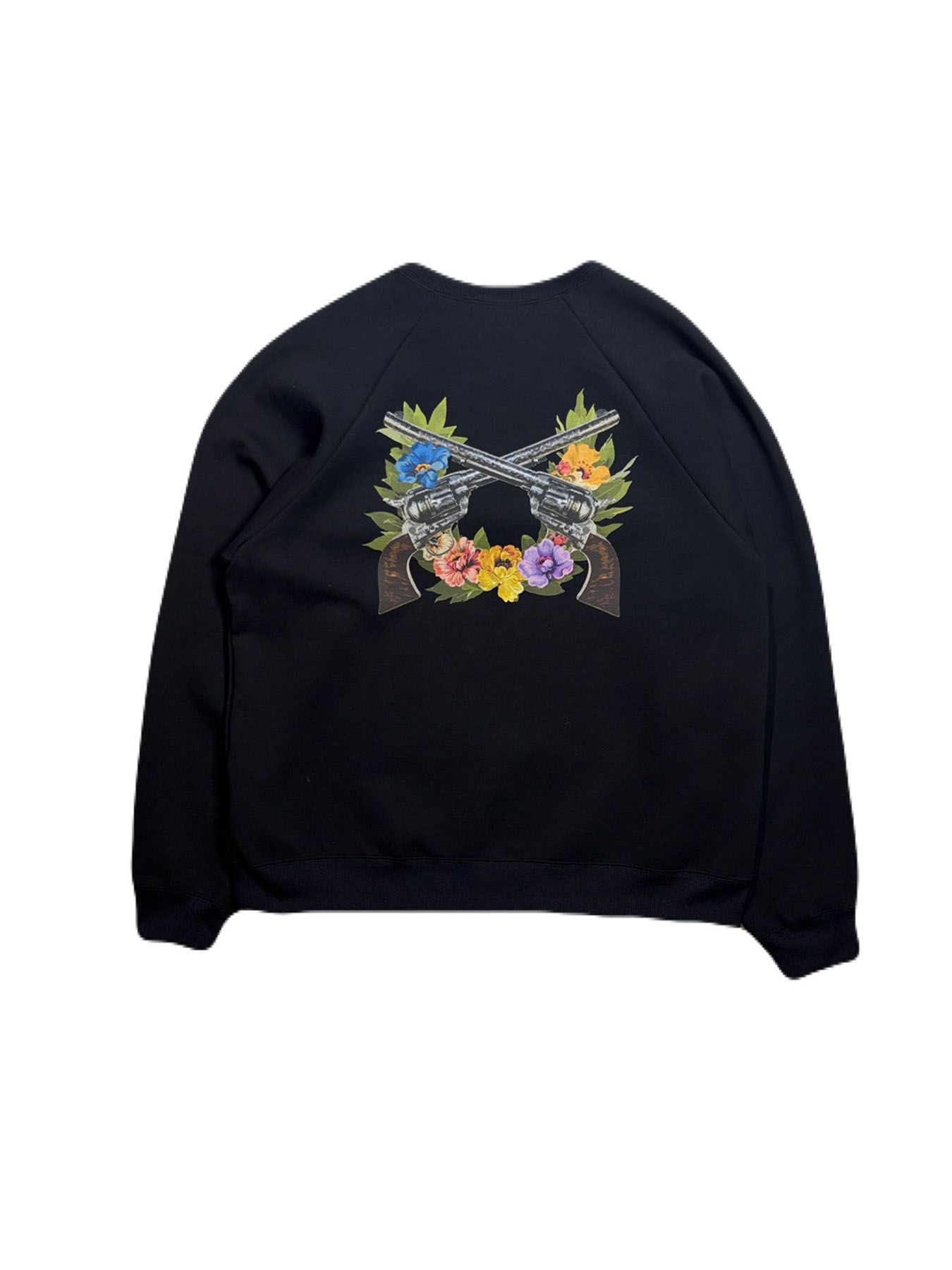 【予約品 3月9日(月) 18:00 締切】FLOWER PRINT SWEAT / フラワープリント スウェット / ブラック