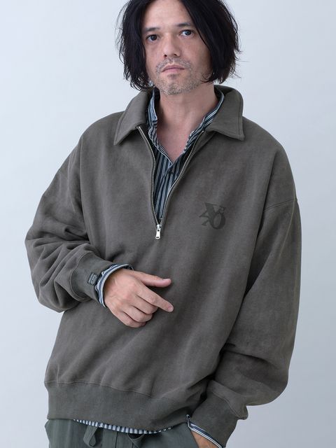 【予約品 11月23日(日) 締切】MINIMALPULLOVER / プリント プルオーバーシャツ / CHARCOAL