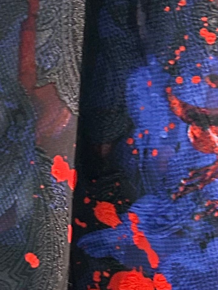 《予約品》 SplashFloraFlareJacket / 花柄スプラッシュフレアジャケット / ネイビー＆レッド