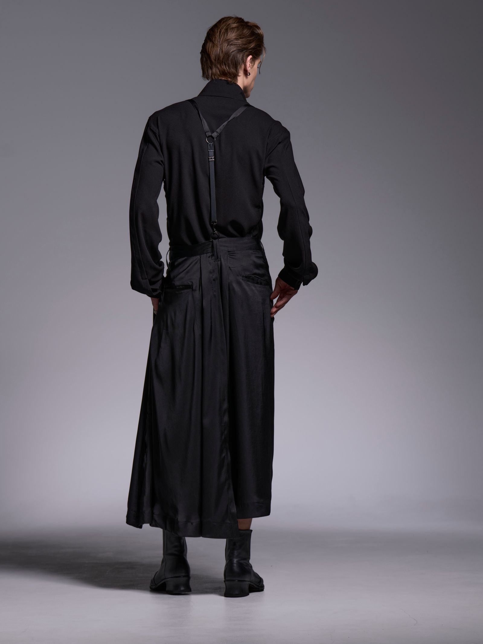 【予約品 1月4日(日) 締切】Skirt Suspender Slacks / スカート サスペンダースラックス / ブラック