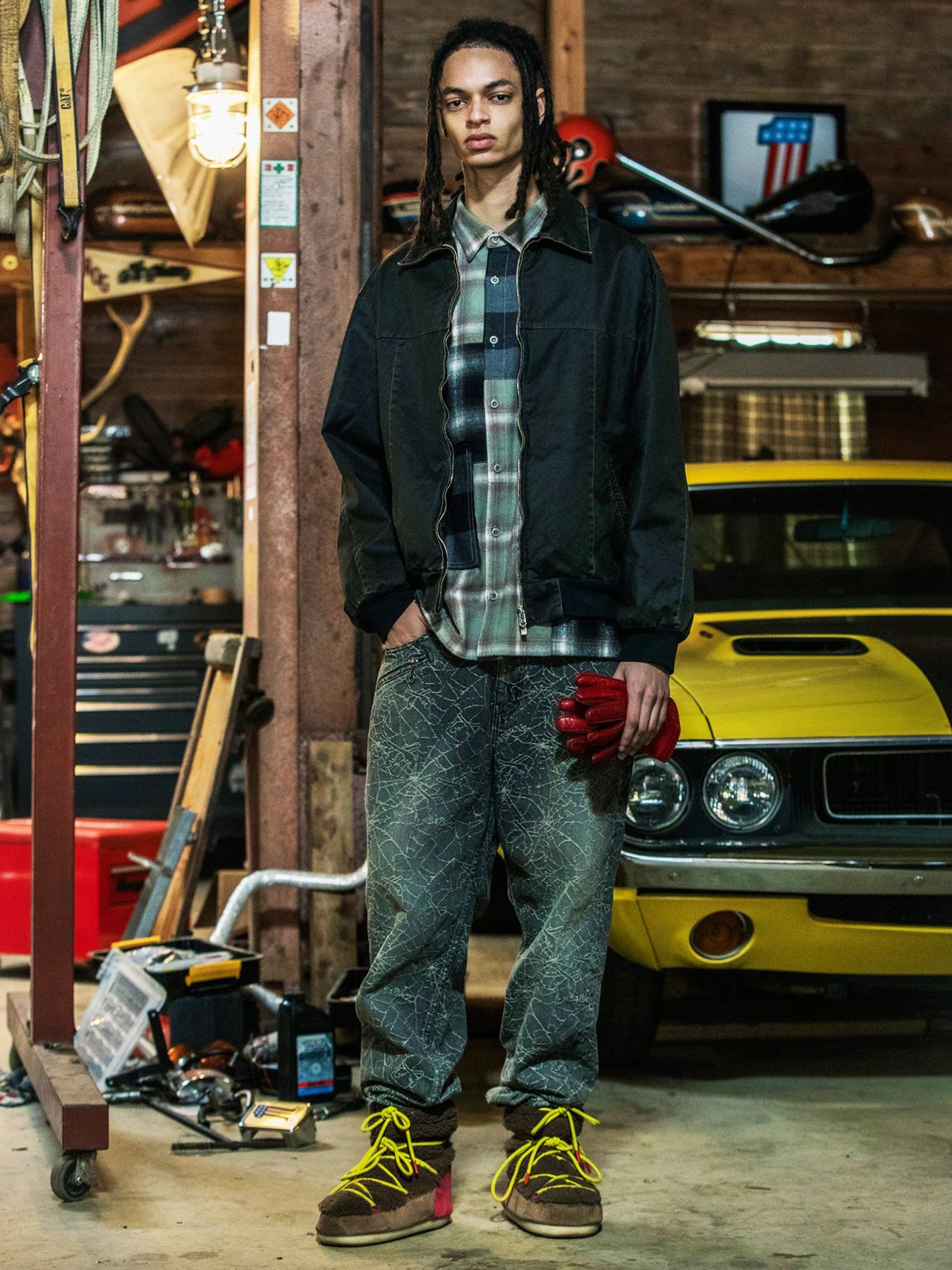 【予約品 3月9日(月) 18:00 締切】S.WASH COATING JKT / ストーンウォッシュ コーティング チノクロス ジップブルゾン / ブラック