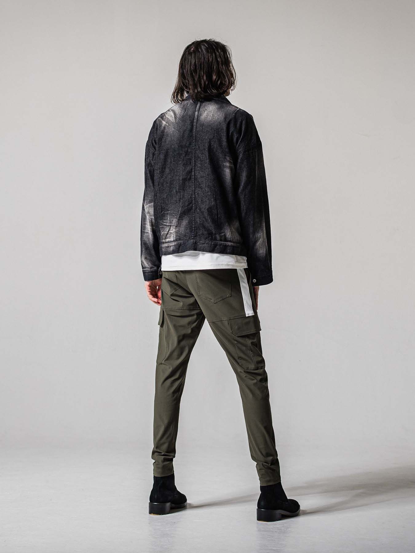 【予約品 11月16日(日) 締切】LDENIM AG FLIGHT JK / ライトデニム ミリタリージャケット / ブラックゴユーズド