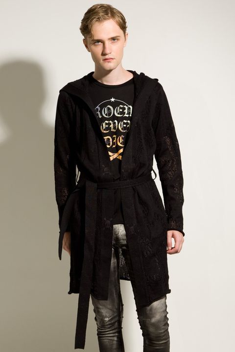 SNAKE MESH KNIT COAT 【Roen】