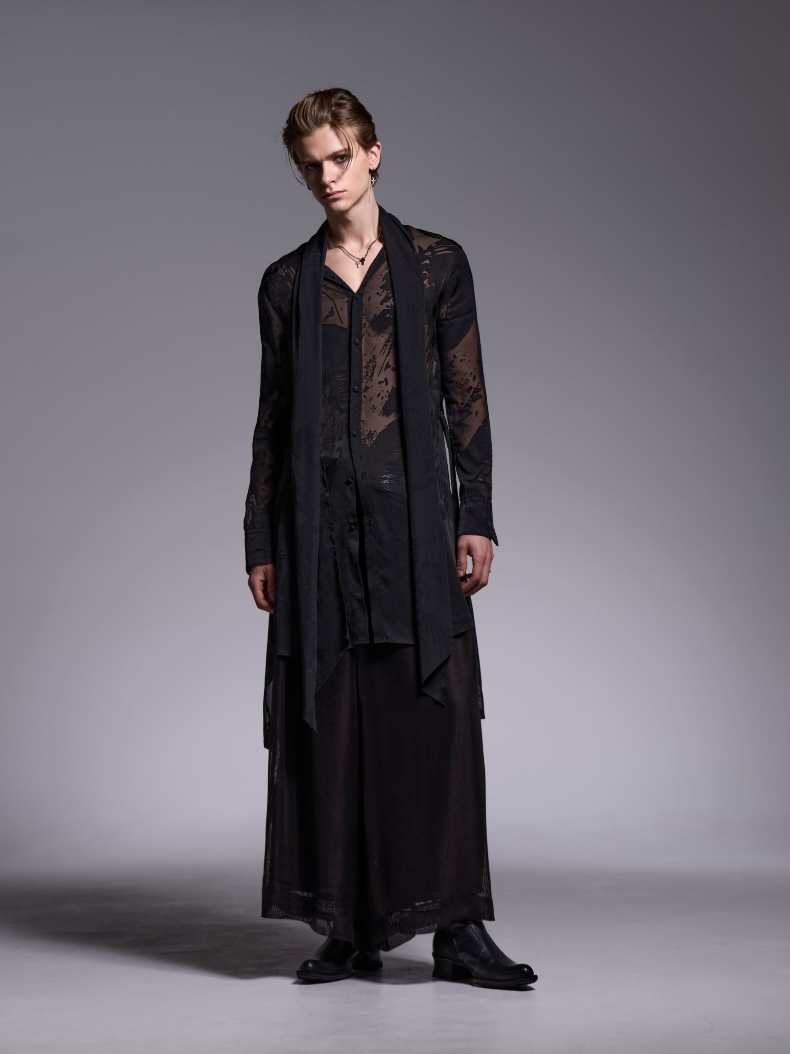 【予約品 1月4日(日) 締切】Stole Flare Shirt / ストールフレアシャツ / ブラック