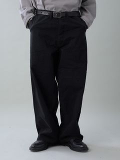 【予約品 5月6日(水) 締切】USN-MIRITARYHERRINGBONE / ミリタリーパンツ / ブラック