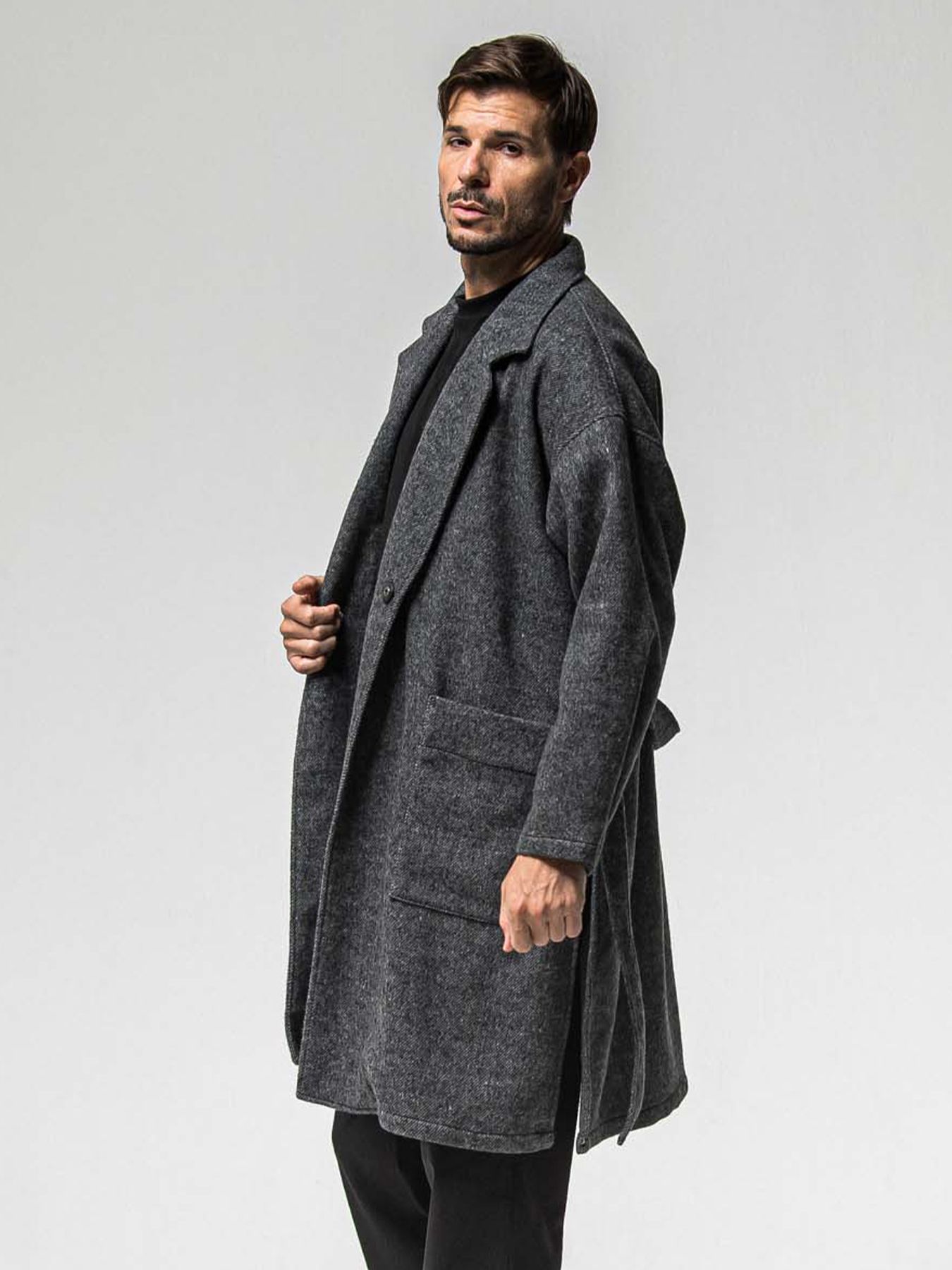 【予約品 】GOWN OVER COAT / ガウンオーバーコート / グレー